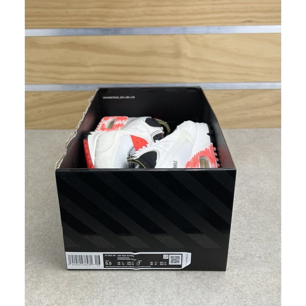 Nike Air Max III PRM 90 White Crimson New Shoes DC7856-100 Mens 5.5 / Womens 7 - Picture 11 of 12